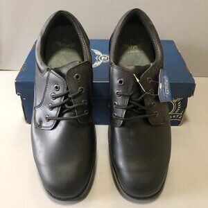 NIB BLACK SYNTHETIC LEATHER FADED GLORY MARVIN CASUAL LACE UP SHOES SIZE 14